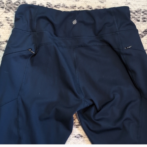 BOGO! Two Athleta Leggings. Relay gray & black and Oasis Contender, sz L - Picture 12 of 13